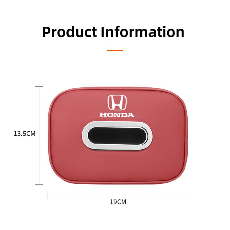 ARD3 Car Tissue Box Car Interior Accessories For Honda Civic FIT CRV Accord Jazz HRV Odyssey Leather Tissue Storage Bag Kleenex Case