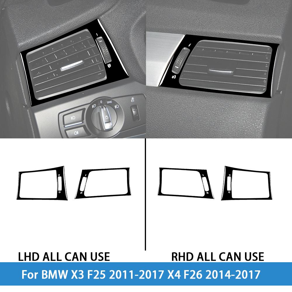 For BMW X3 F25 2011-2017 X4 F26 2014-2017Car Accessories Piano Black Interior Air Vent Taillight Console Trim Modified Sticker