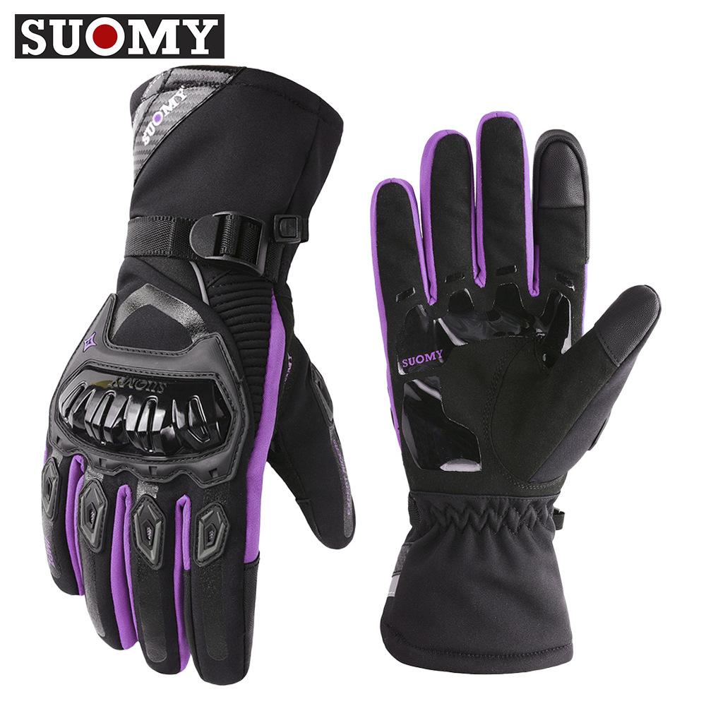 Winter Motorcycle Riding Gloves Can Touch Screen Waterproof and Warm Electric Vehicle Long Windproof Gloves