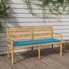 Day and Night - Day and Night Batavia Bench with Blue Cushion Solid Teak Wood 150 Cm