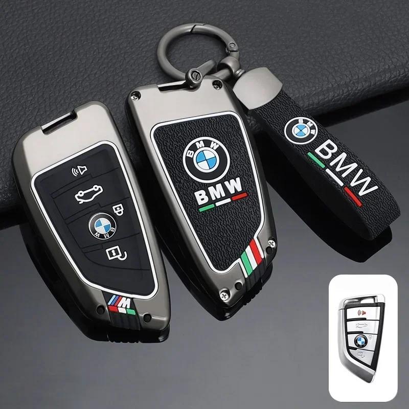 YABBF1 For BMW New 2025 Zinc Alloy Silica Gel Car Key Case Full Cover for BMW X1 X3 X4 X5 F15 X6 F16 G30 7 Series G11 F48 F39 520 525 F