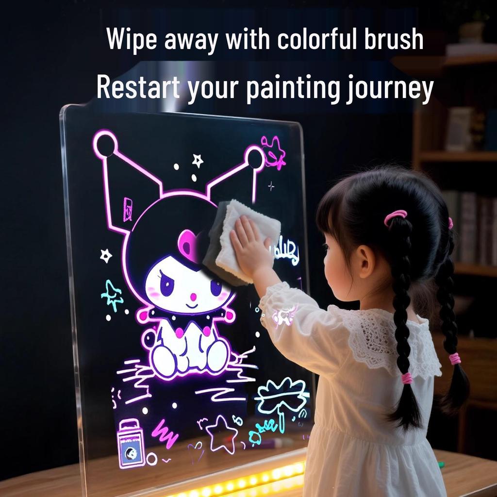 Glow-in-the-Dark Double-Sided Acrylic Drawing Board: A Perfect New Year Gift for Kids and Friends