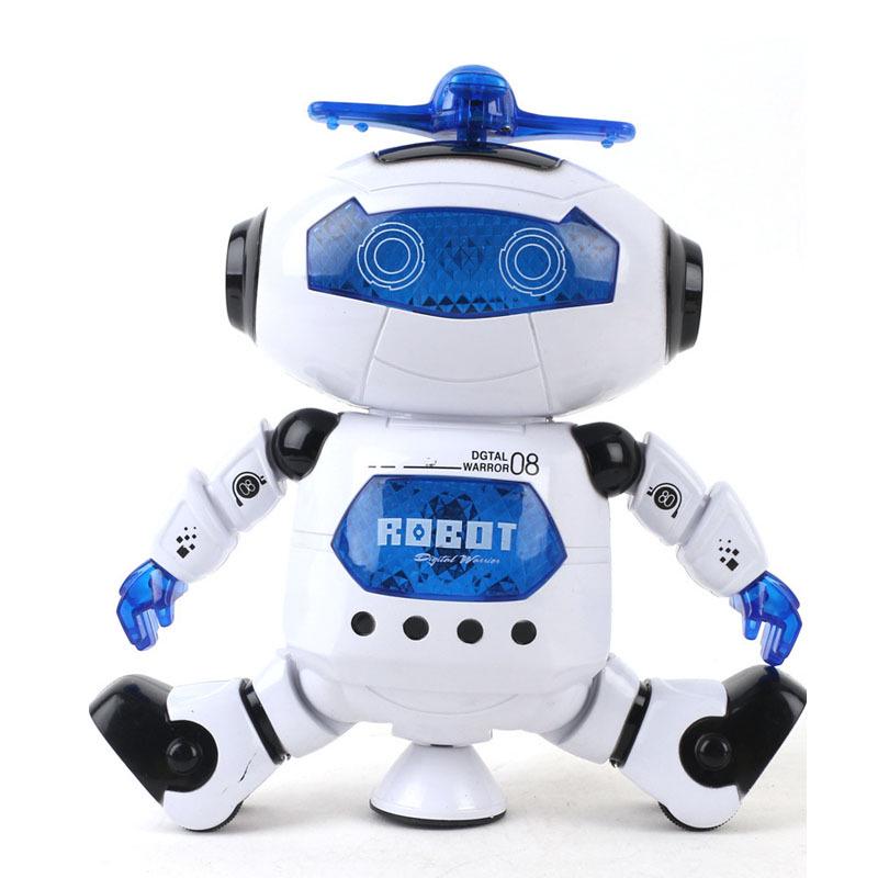 Intelligent Rotating Space Dancing Robot Toy for Kids – Dazzling Light & Wind Effects