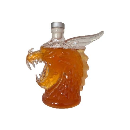 

Хрустальный графин для виски в виде головы дракона с силиконовой пробкой 320 мл стеклянный диспенсер для ликера для бурбона текилы новинка арт барная посуда уникальный домашний декор чистый