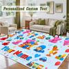 Crystal Velvet Square Rug Custom NamePocoyó Pattern Non Slip Home Floor Decor Rug