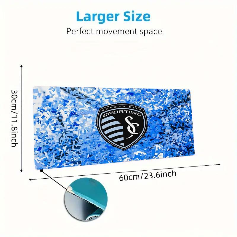 Sporting Kansas City Large Size Mouse Pad Large Gaming Table Cushion Non-slip Laptop Tablet Big Mousepad XXL Mat Mini PC Playmat With Lock edge