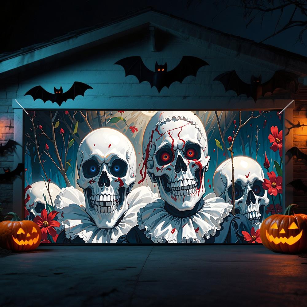 1 piece Halloween Bloody Skeleton banner