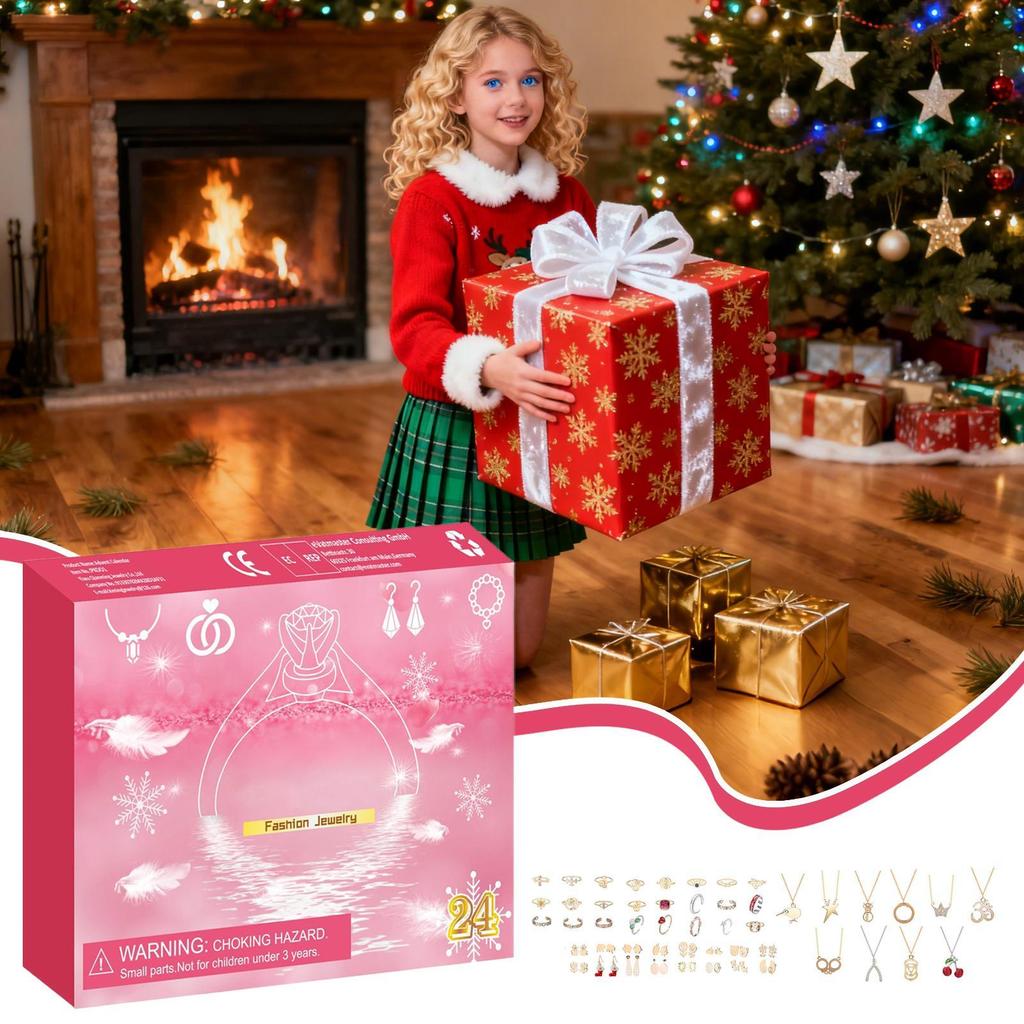 Jewelry Countdown Calendar Winter Holiday Charm Jewelry Charm Christmas Countdown Calendar For Teens Family Friends Girls