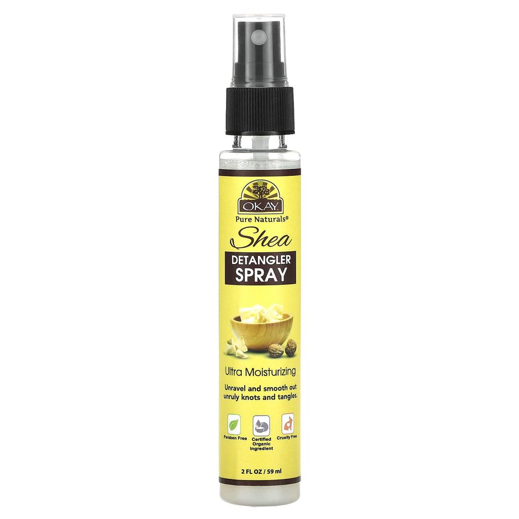 Okay Pure Naturals Spray démêlant au karité, 2 fl oz (59 ml)