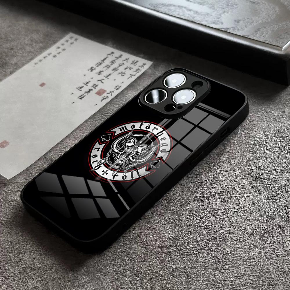 Band M-Motorhead Phone Case For 17 Pro Max IPhone 16 Pro 15 12 11 13 Mini X XR XS 14 Plus SE Glass Cover