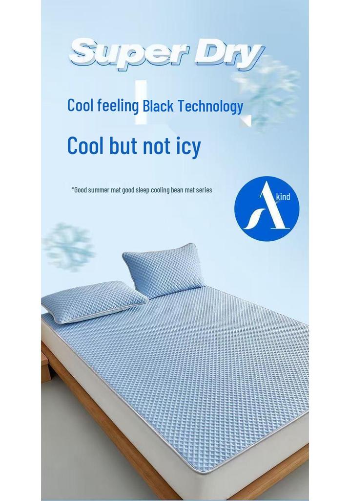 Summer Washable Ice Silk Bean Pattern Breathable Anti-Slip Double-Sided Crib Mattress