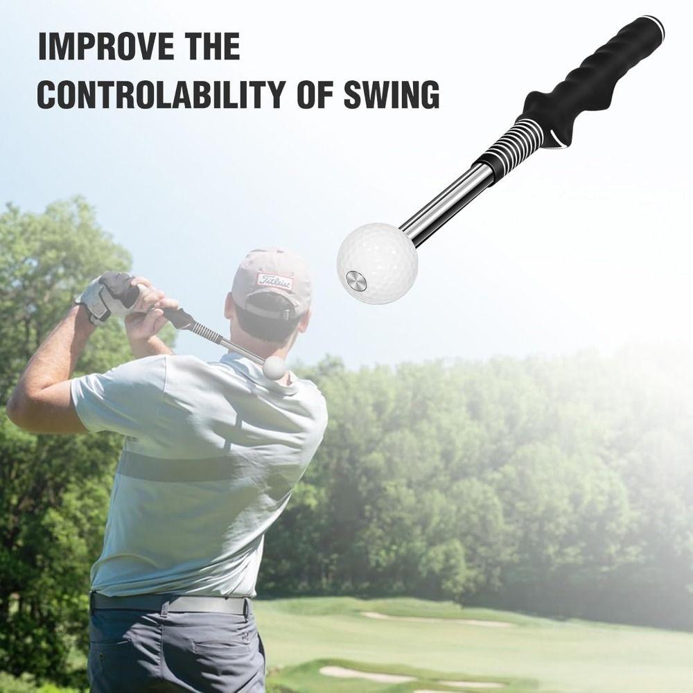 Chipping Hitting Golf Swing Training Aid Retractable Swing Correcting Trainer Tool  Warm Up