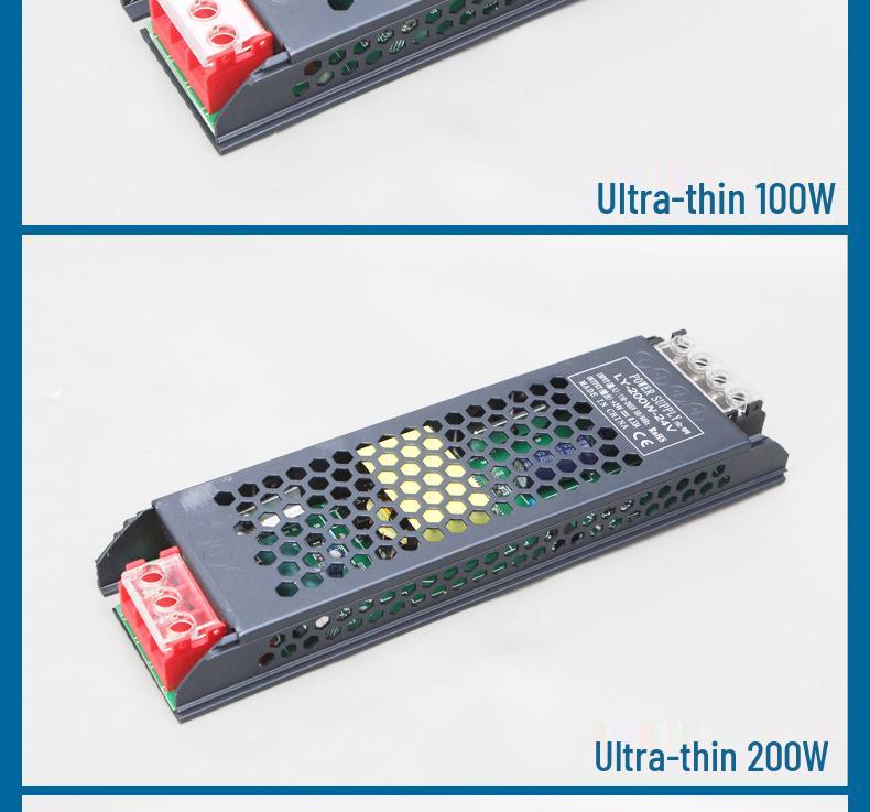 Black King Kong LED Driver: 220V to 24V/12V Constant Voltage Power Supply for Light Box & Strip Lights
