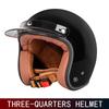 Warm three-quarters retro helmet for men and women motorcycle winter warm cruise American 3/4 half helmet.