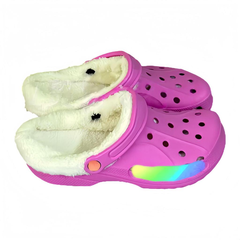 Beiya Fleece-Lined Wool Slippers - Men's & Women's Warm Cotton Hole Shoes for Autumn/Winter