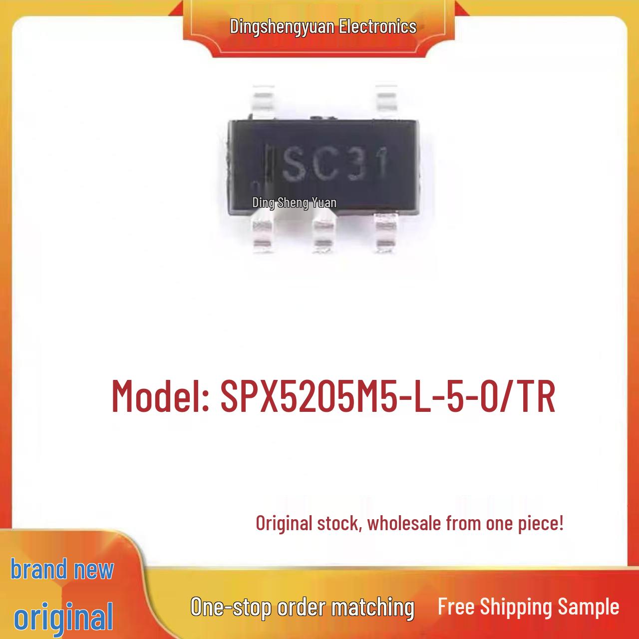 

Brand New SPX5205M5-L-5-0/TR Linear Regulator, Silkscreen SC, SOT23-5 Package