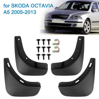 Splash Guards Front Rear Fender for SKODA OCTAVIA A5 2005-2013 4 PCS Car Accessories Mudguards Car Mud