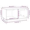 814438 vidaXL Table basse Noir 80x50x40 cm Bois massif de pin