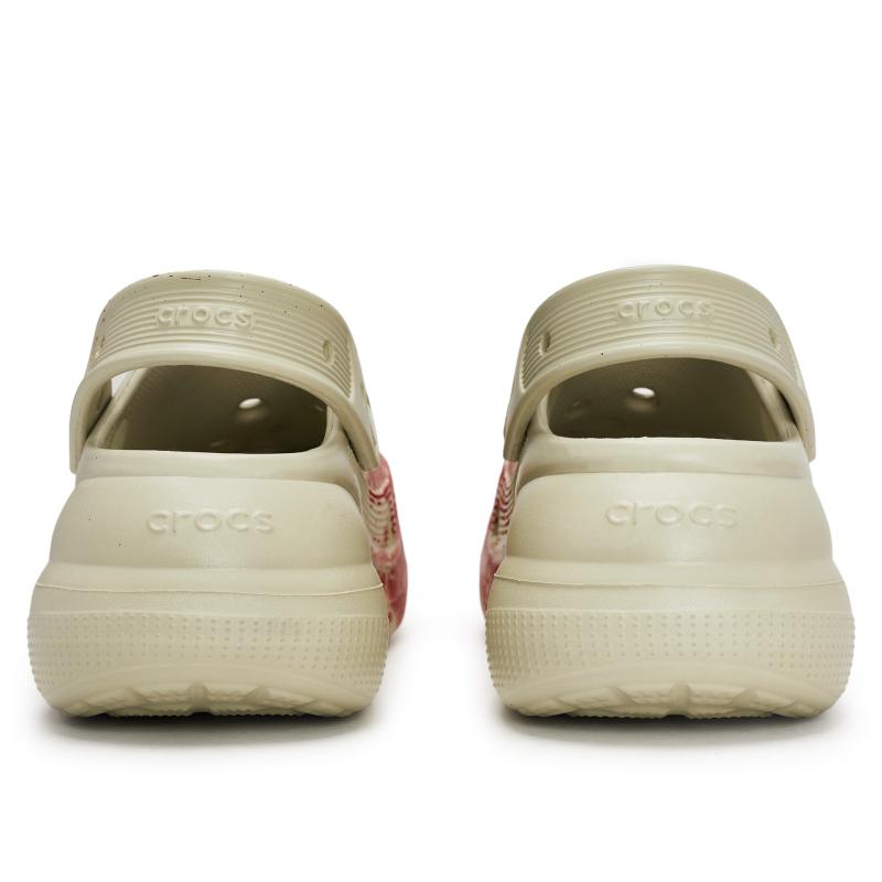 Crocs Crush Clog 811 Manufacturing Truth Scene Special Shoe Box Ink Splashing Poop Feeling Hole Shoes Unisex Bone White Red