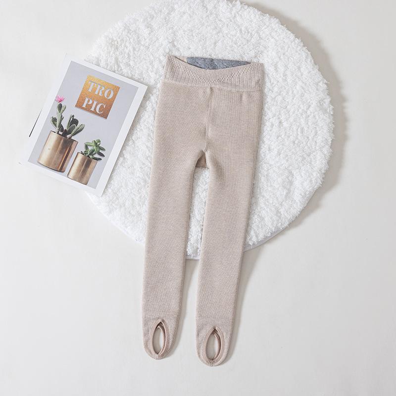 "Mädchen Winter Verdickt Samt Baumwolle Leggings - Hüfthebend Lammfell Neun-Punkt Warme Strumpfhose"