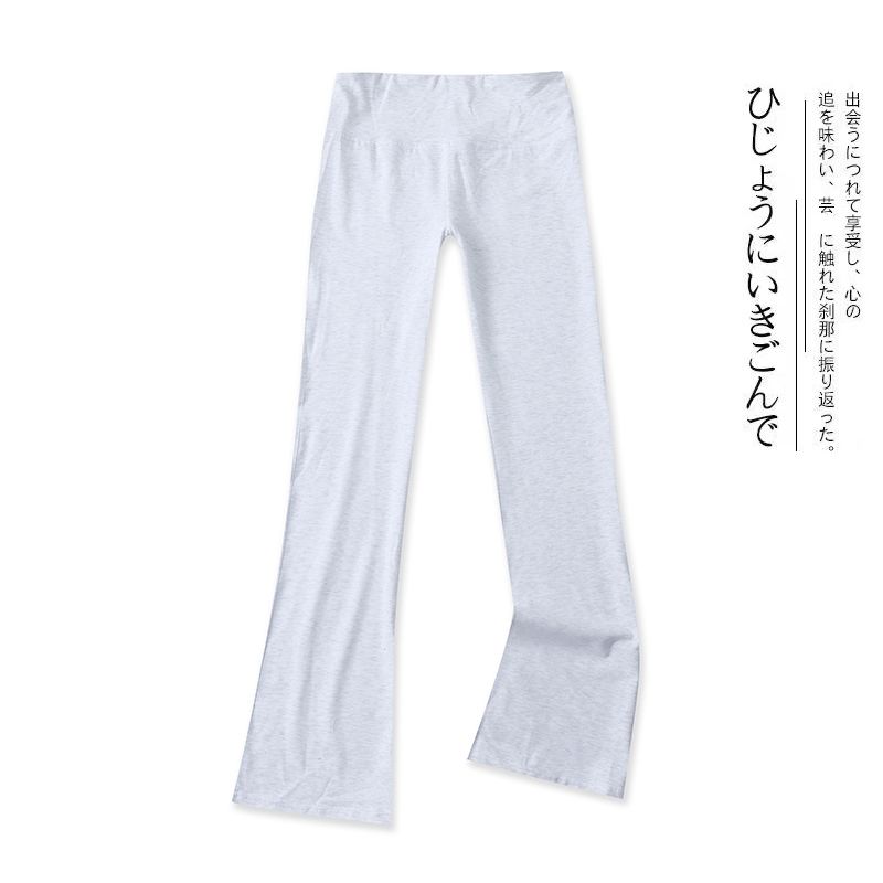 

1C/16 Весна Новая Внешняя Торговля Женская одежда Мода Приталенный Сексуальный Облегающий Утягивающий живот Поднимающий ягодицы Эластичные Клеш Брюки для йоги Light gray (minor flaw 1B/27) XXS