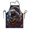 Whimsical Sloth On Tropical Leaf, Suitable for Home Cooking, Restaurants, Food Trucks, Cute Aprons, Gourmet Clothing5.23