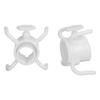 2Pcs Plastic Beach Umbrella Hanging Hook Umbrella Hanger 4 Prong Towel Hat Sunglasses Holder White