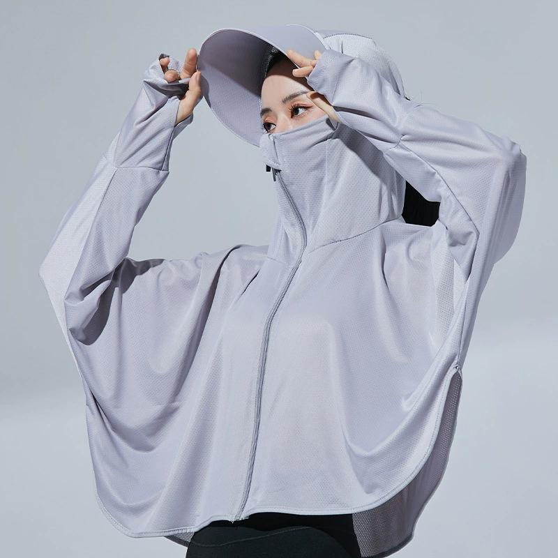 Summer Sun-protective Women's Clothing Breathable Smock Ice Silk Thin UV Protection Ladies Cloak & Cape for Women