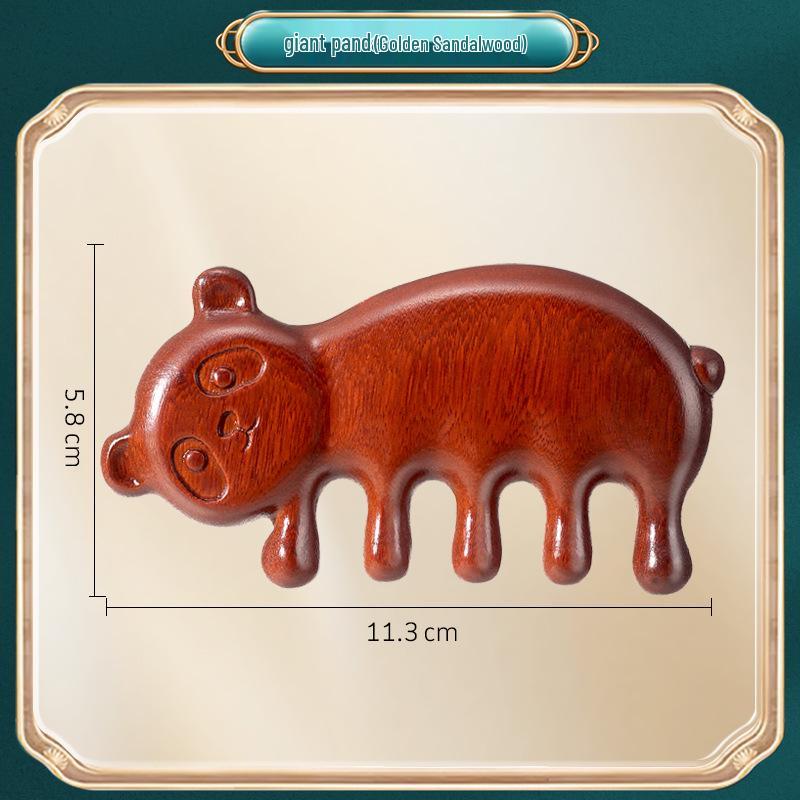 Sandalwood Antler Massager: Five-Claw Scalp Therapy Comb