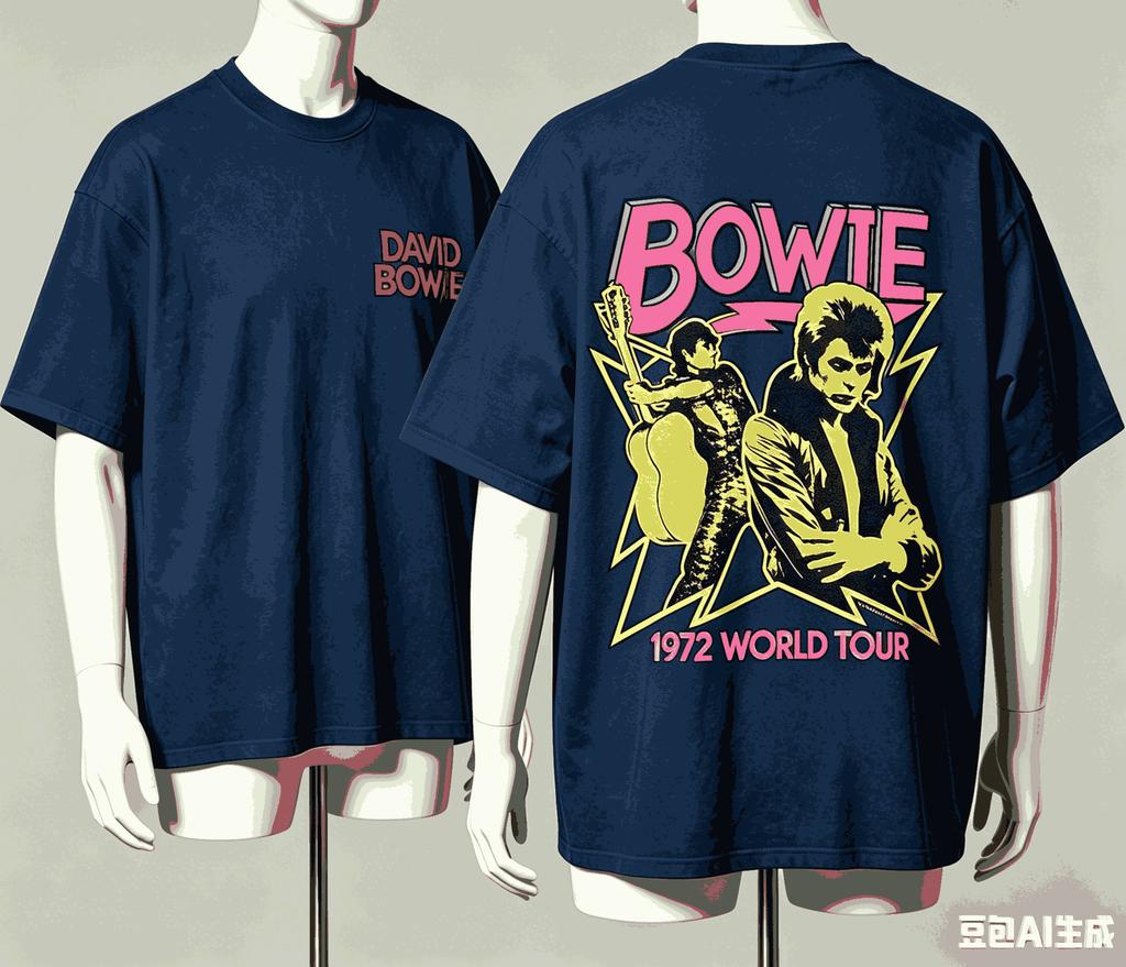 David Bowie Per Regalo Fan T-shirt Unisex Unisex Harajuku Oversize Unisex Manica Corta Streetwear Alta Qualità Coppie Retro Morbida T-shirt