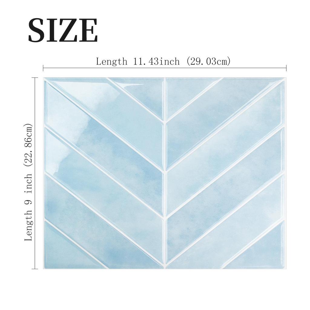 V-Shaped Waterproof Oil-Proof Self-Adhesive Decorative Wall Sticker for Home Beautification