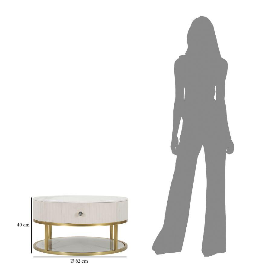 Coffee Table Montpellier Cream Cm Ø 75X36