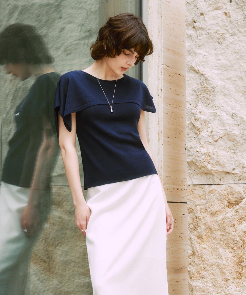 ZEROSTREET [2 Colors] Le Zero Summer Flow Cape Knit