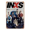 Cartello Metallico Vintage INXS Band Poster Film Classico Decorazione Murale Retro Musica per Soggiorno Camera da Letto Bar Caffetteria Gara