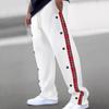 New Men's Row Buckle Spelling Plaid Webbing Casual Trousers Straight Trousers Outdoor Trousers Men's New