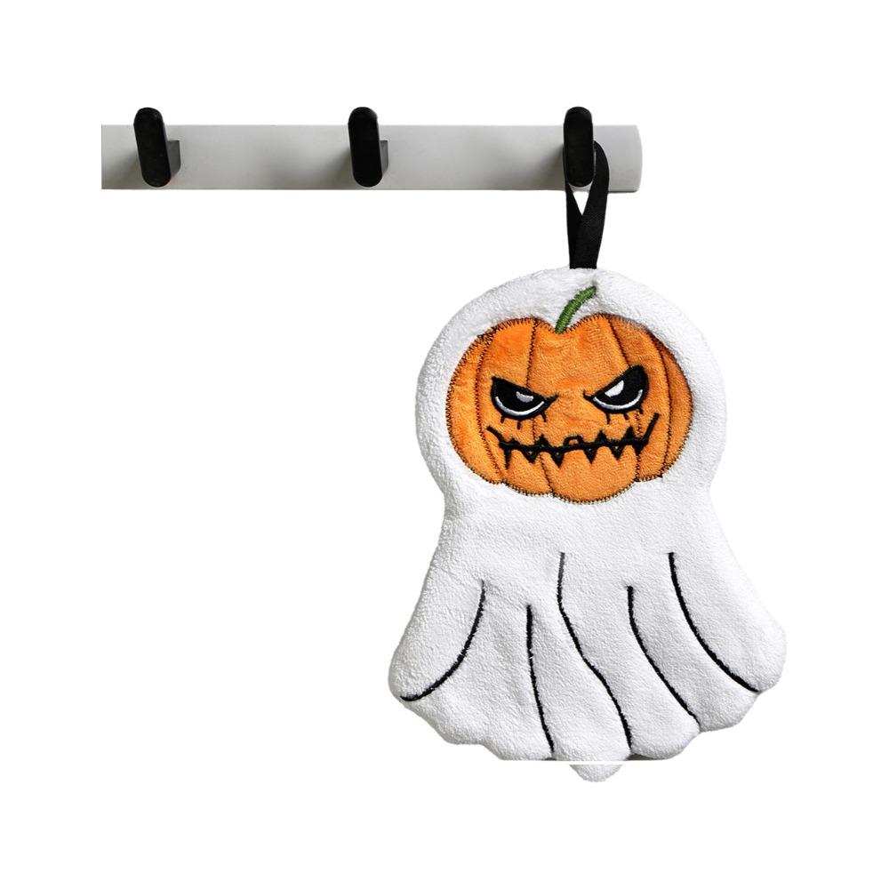 Coral Fleece Halloween Hand Towels Quick Drying Kitchen Towels Ghost Towel Halloween Gift