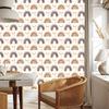 Rainbows and Butterflies Boho Wallpaper Orange and Gold for Living Room and Bedroom 50x1000