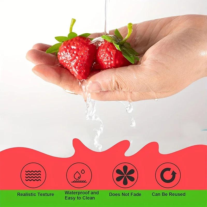 10/20pcs Simulation strawberry artificial strawberry fake fruit home holiday party decoration photography props