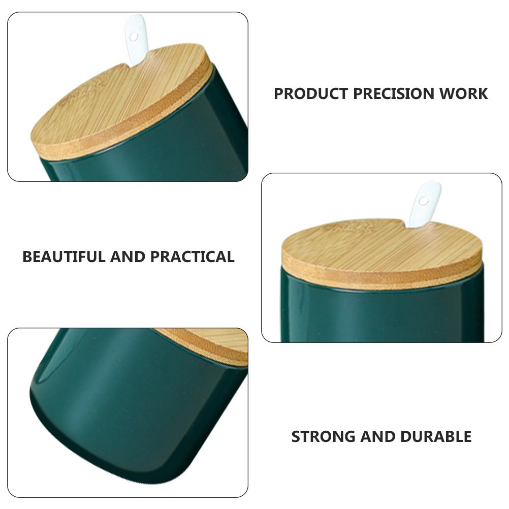 Ceramic Seasoning Jar Sugar Bowl with Lid Porcelain Condiment Pots Candy Cups Lids Storage Tank