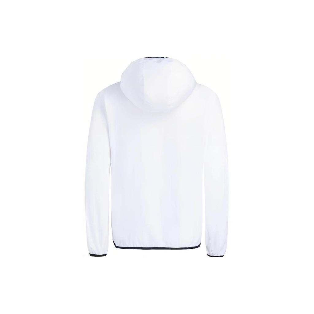 Emporio Armani EA7 Logo Zip Long Sleeve Jacket Men Jackets White 8NPB04-NN7Z-1100