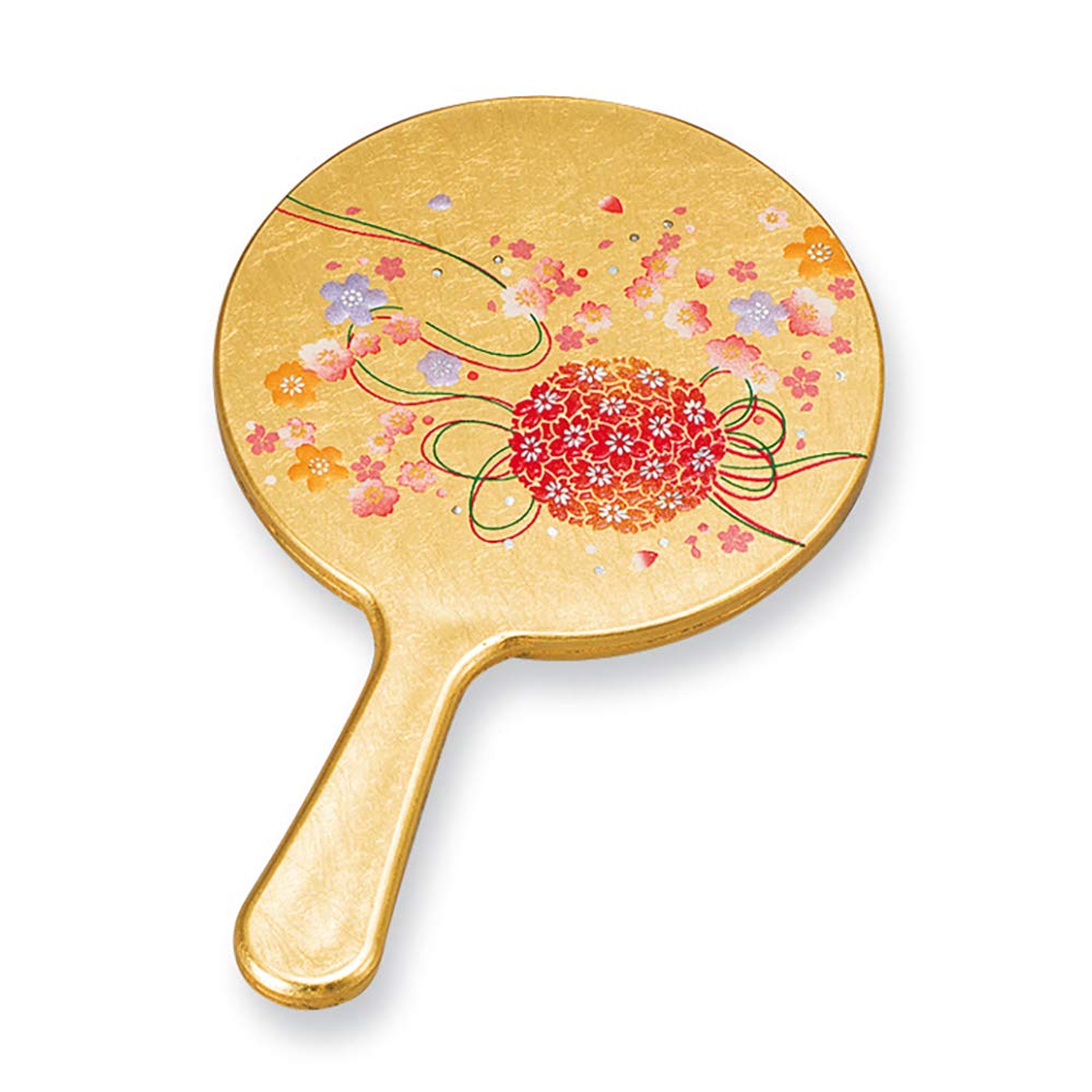 Mitani Yamanaka Lacquerware Yamanaka Foil Princess Kyoto Mirror, Gold, 12.2cm, Lacquerware, Craft, Mirror, Temari, M17302-4