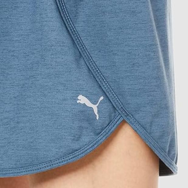 Puma Logo Print Elastic Waist Casual Shorts Women Shorts Navy-Blue 522870-18