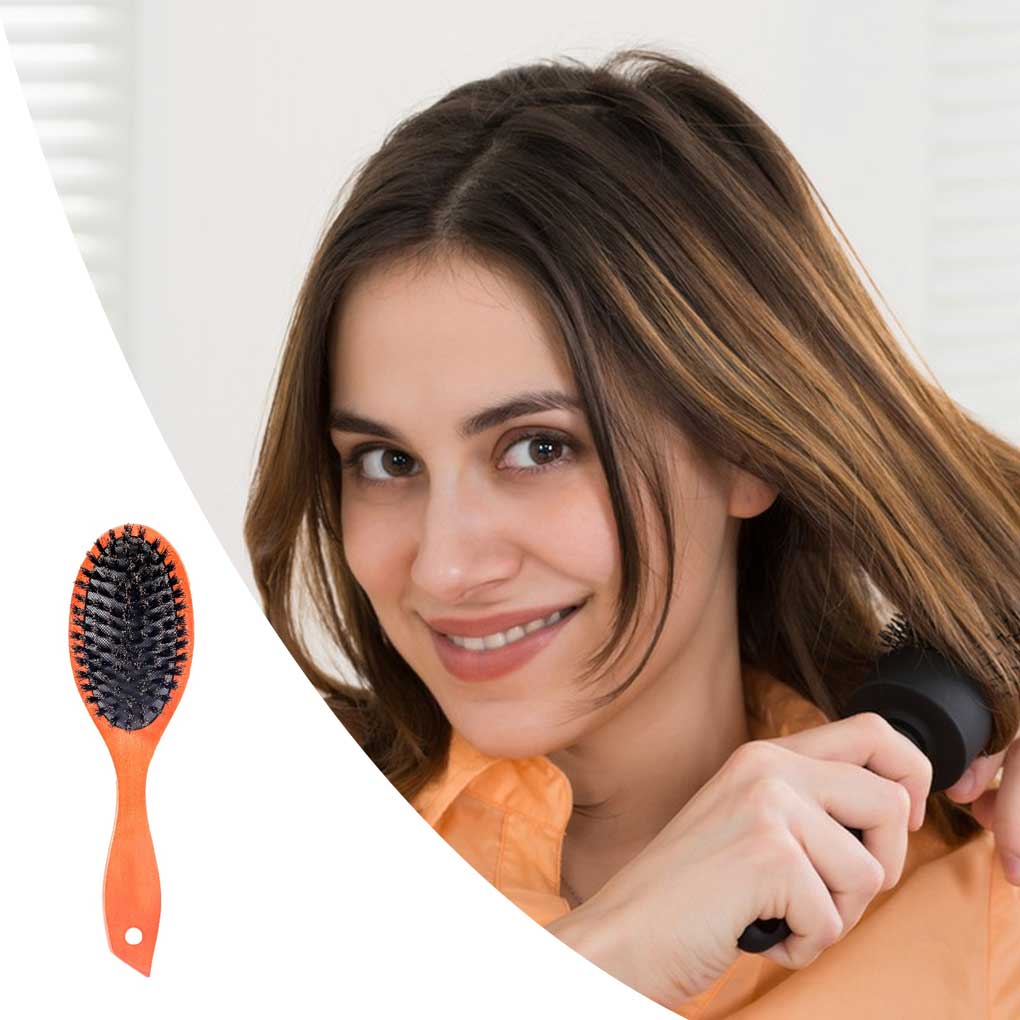 Woman Wood Comb Anti-static Ponytail Hairbrush Portable Hair-styling Care Hairdressing Accessory for Home Barbershop