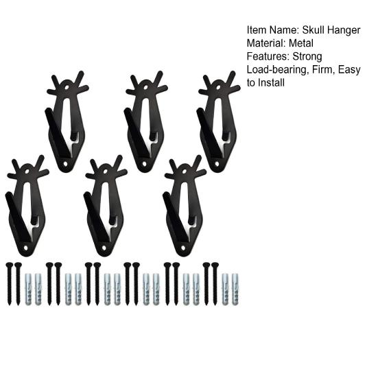 1 Set Deer Skull Strong Wall Mount Load Bearing Metal Mount Animal Skull Display