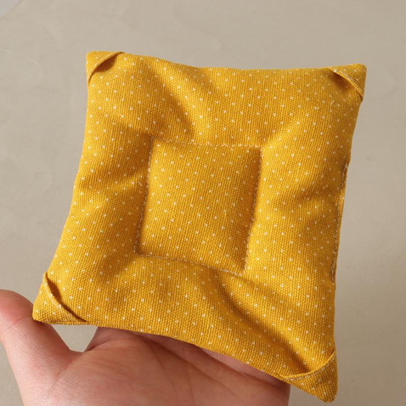 1:12 Scale Dollhouse Mini Camping Tent With Floral Wave Point Pattern Handmade Simulation Tent Model Scene Decoration