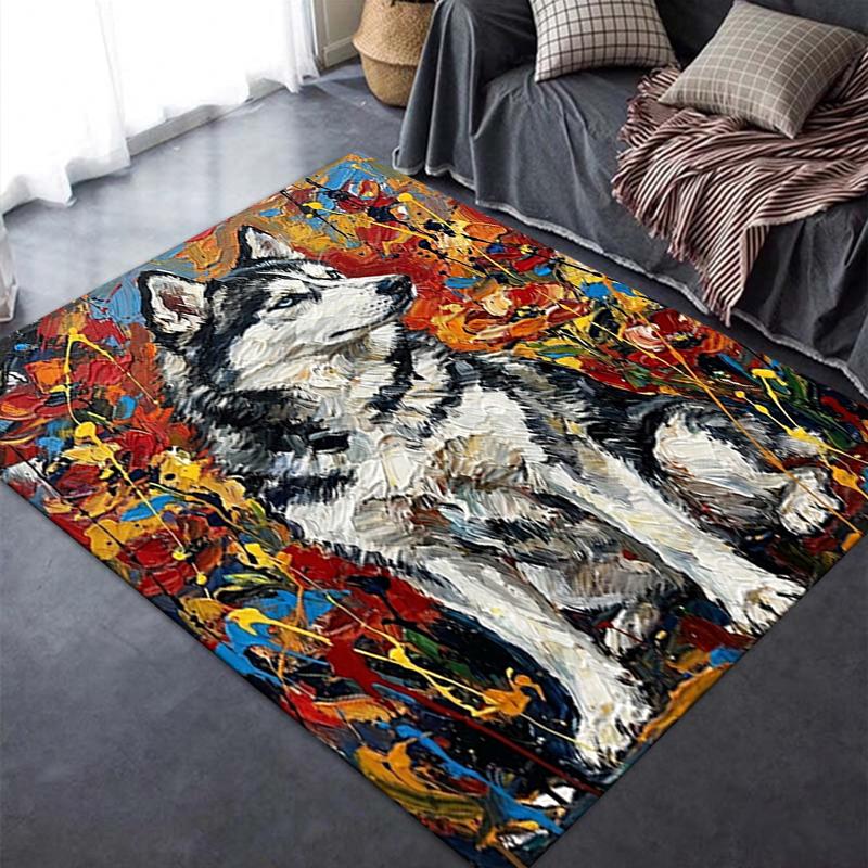 2025 New Husky Dog Carpet Rug for Living Room Bedroom Home Sofa Decoration,Kids play Non-slip Floor Mat67