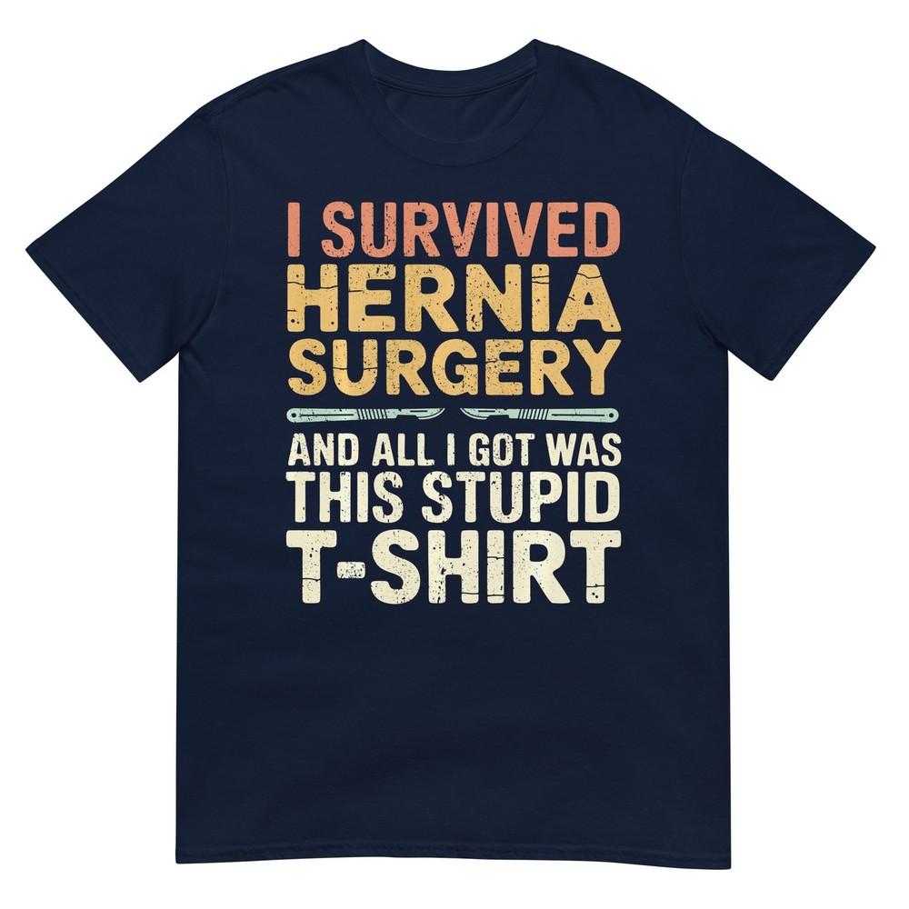 Unisexs Funny Hernia Surgery Survivor Perforunisexce TShirt S