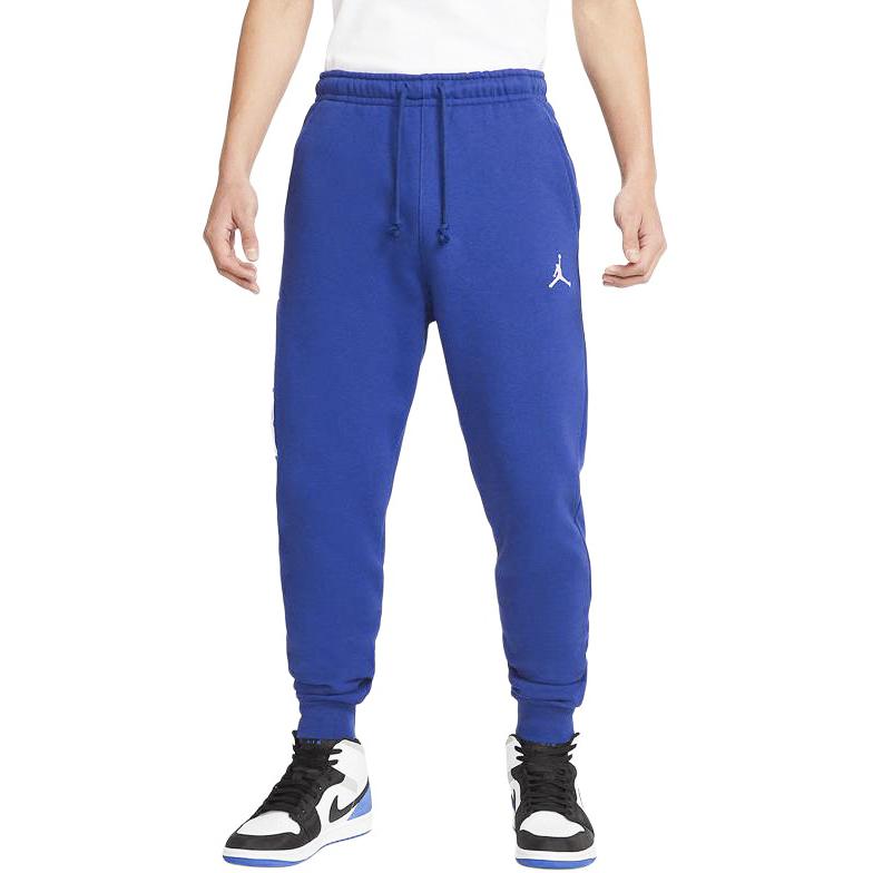 Jordan Outdoor Series Color Block Logo Print Mid Rise Knit Sports Pants Men pants Blue DR6425-455