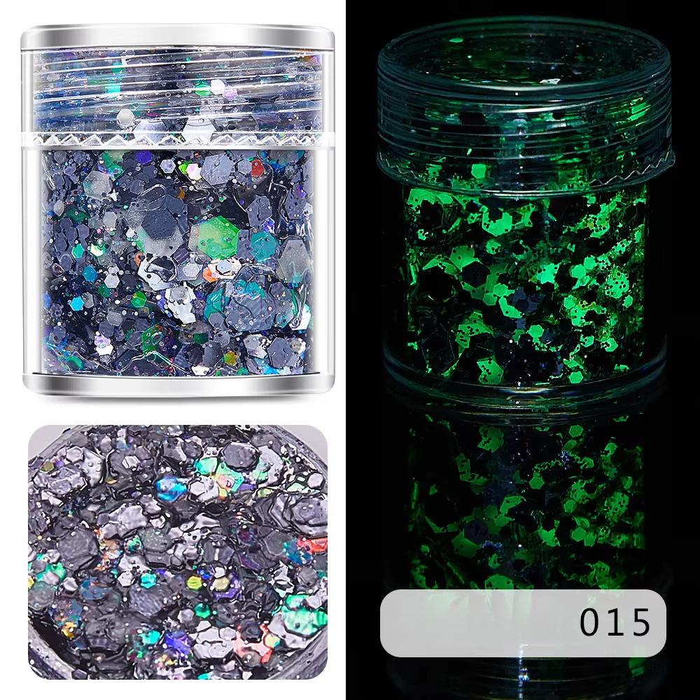 

Люмінесцентні блискітки для тіла, глітер, смола для заливки, DIY епоксидна смола, наповнювач, прикраса для боді-арту, декор для макіяжу, інструмент для краси, косметика