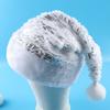 New Christmas Hat Hot Stamping Star Snowflake Plush Hat   Christmas White Faux Rabbit Fur Plush Party Decoration Accessories